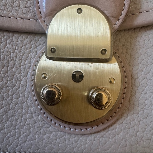 RARE Vintage Dooney & Bourke Leather Lockhart Crossbody Purse | Tan |Made in USA - Picture 13 of 16